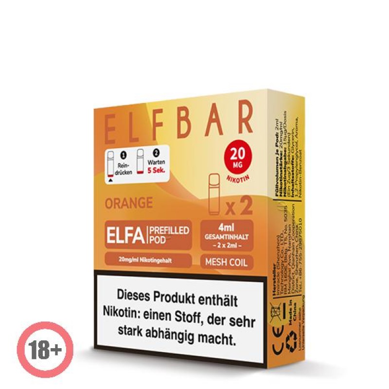 Elfbar ELFA CP Prefilled Pod - Orange 20mg