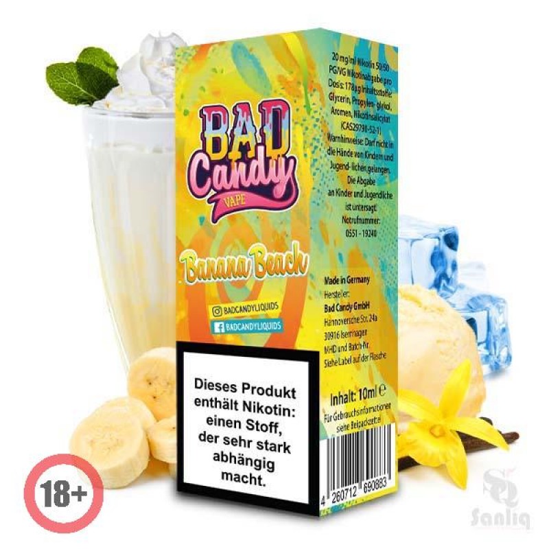 Bad Candy Banana Beach Nikotinsalz Liquid 10ml 10m...