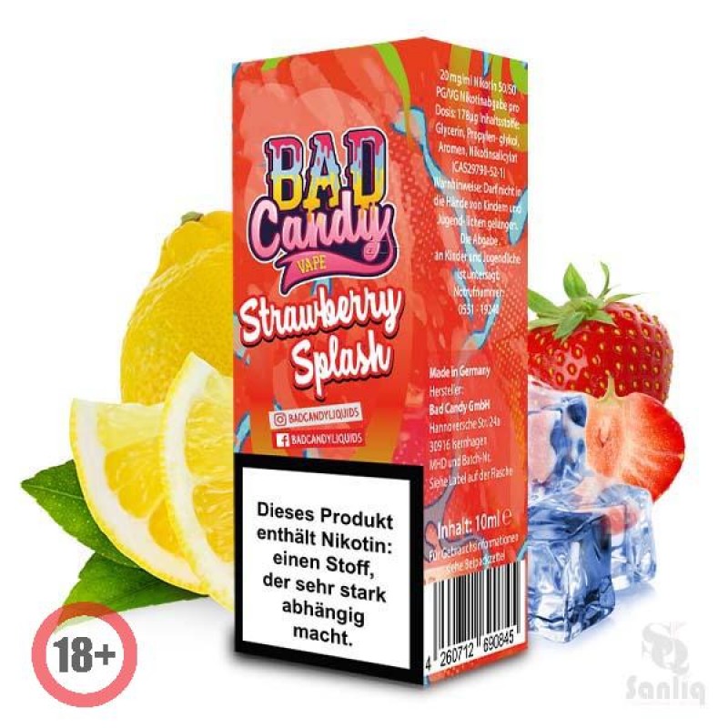 Bad Candy Strawberry Splash Nikotinsalz Liquid 10m...