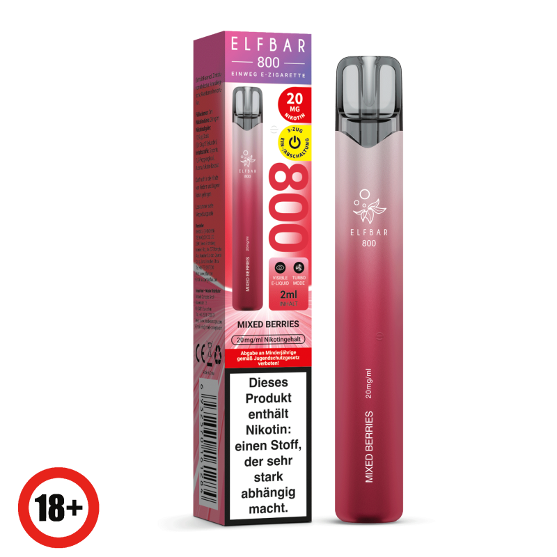 Elfbar 800 Einweg E-Zigarette - Mix Berries 20mg