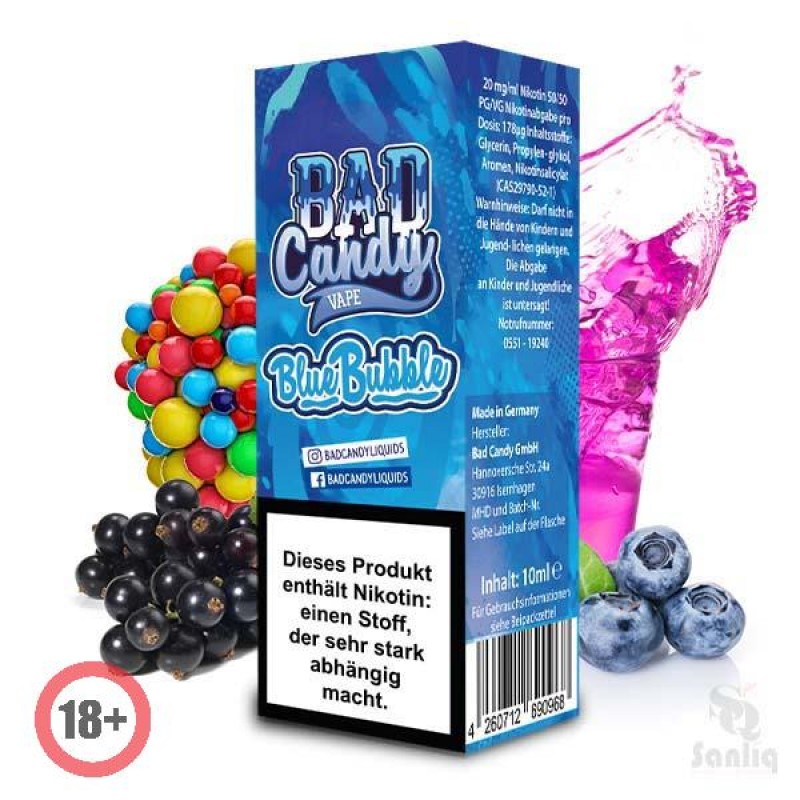 Bad Candy Blue Bubble Nikotinsalz Liquid 10ml 10mg