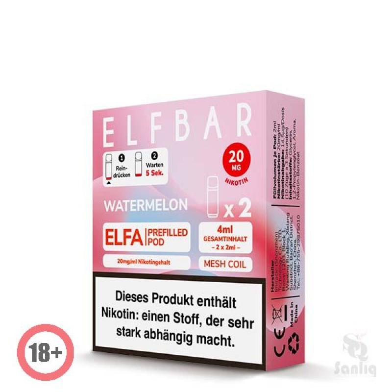 Elfbar ELFA CP Prefilled Pod - Watermelon 20mg