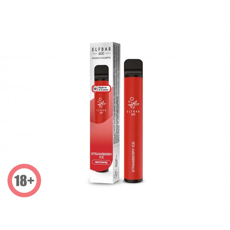 Elfbar 600 Einweg E-Zigarette Strawberry Ice (Niko...