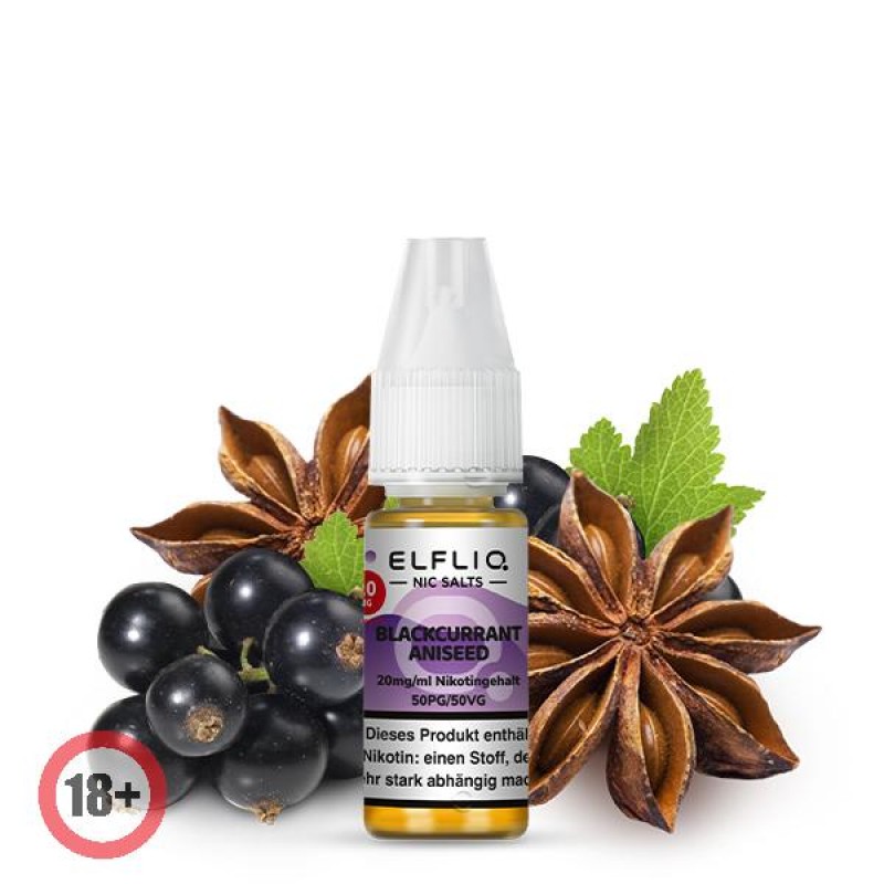 Elfbar Elfliq Blackcurrant Aniseed Nikotinsalz Liq...