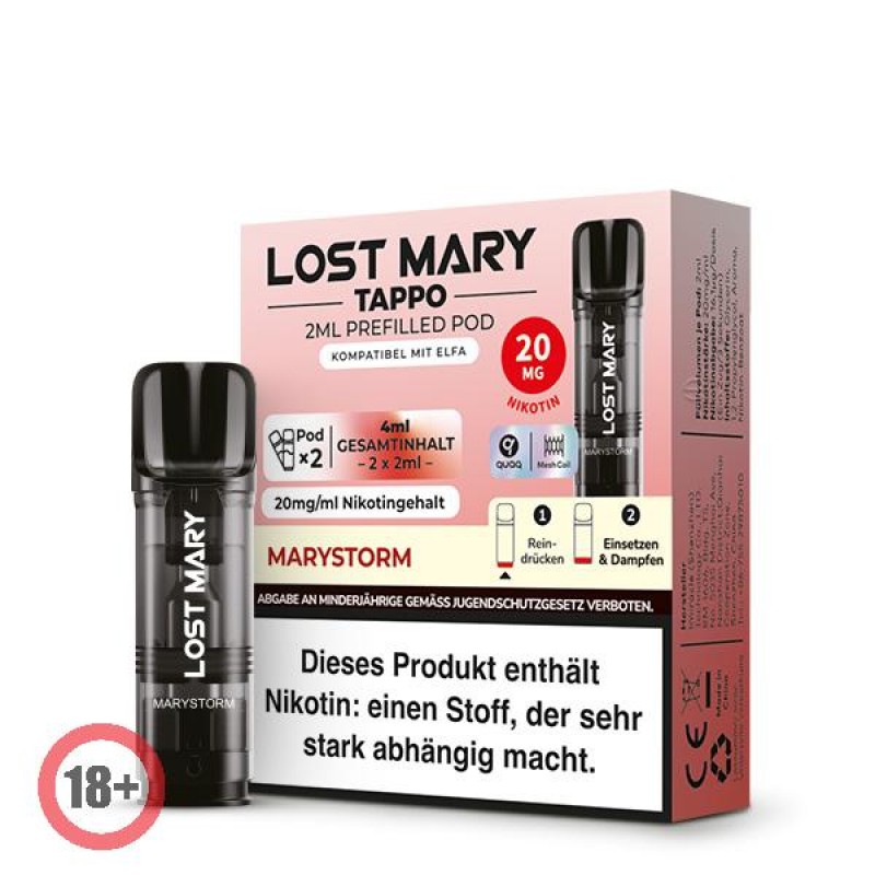 Lost Mary Tappo prefilled Pod - Marystorm 20mg