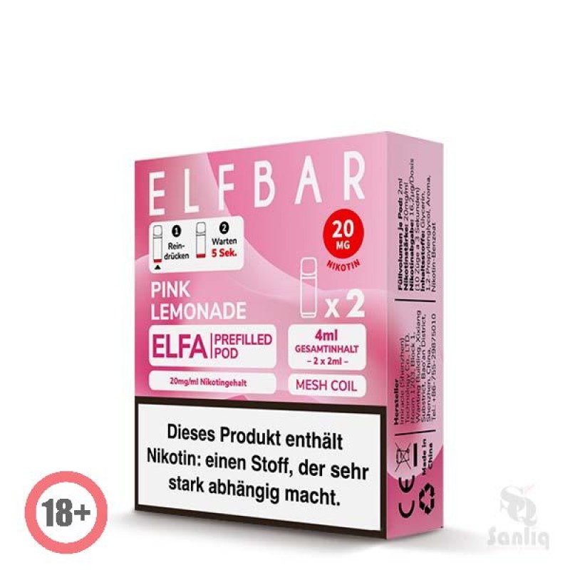 Elfbar ELFA CP Prefilled Pod - Pink Lemonade 20mg