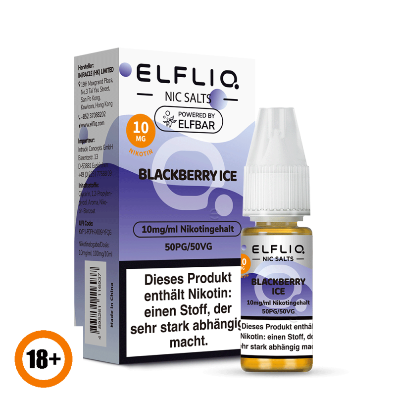 Elfbar Elfliq Blackberry Ice Nikotinsalz Liquid 10ml 10mg