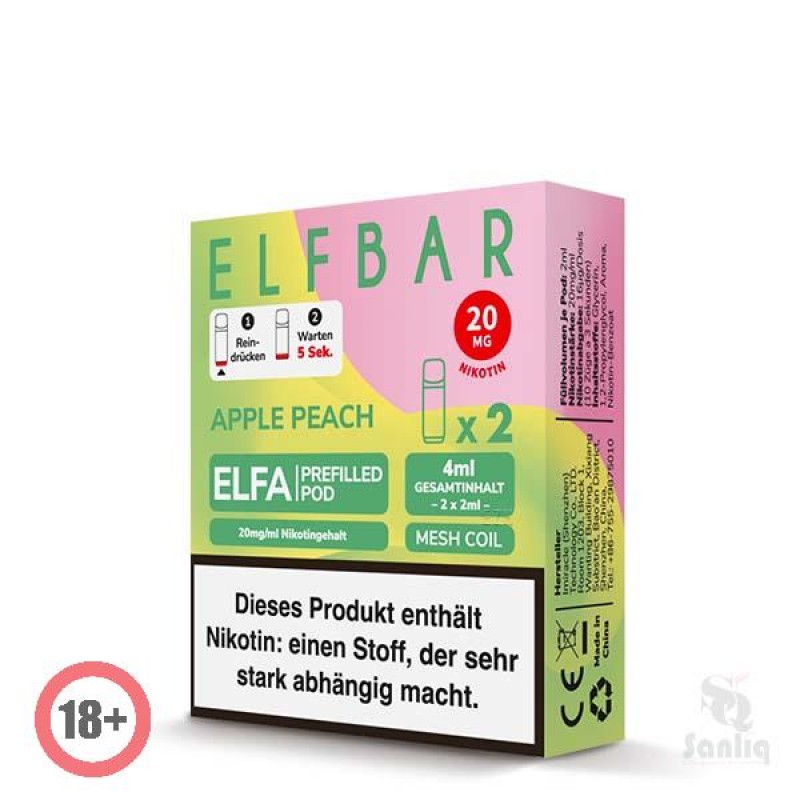 Elfbar ELFA CP Prefilled Pod - Apple Peach 20mg