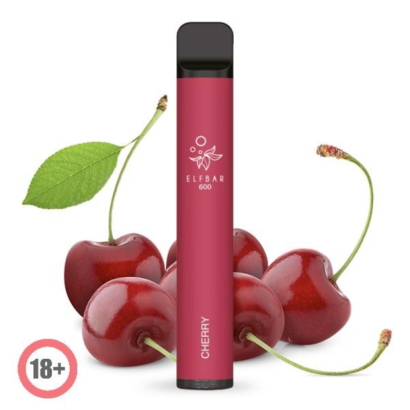 Elfbar 600 Einweg E-Zigarette Cherry (Nikotinfrei)