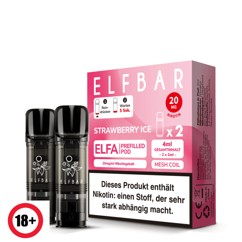 Elfbar ELFA CP Prefilled Pod - Strawberry Ice 20mg
