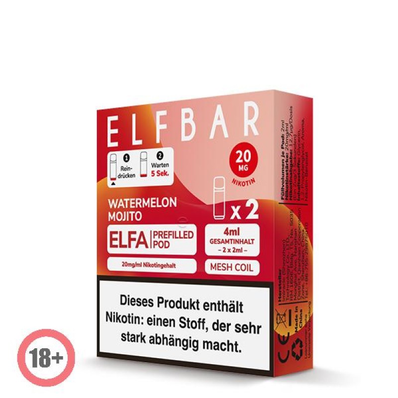 Elfbar ELFA CP Prefilled Pod - Watermelon Mojito 20mg