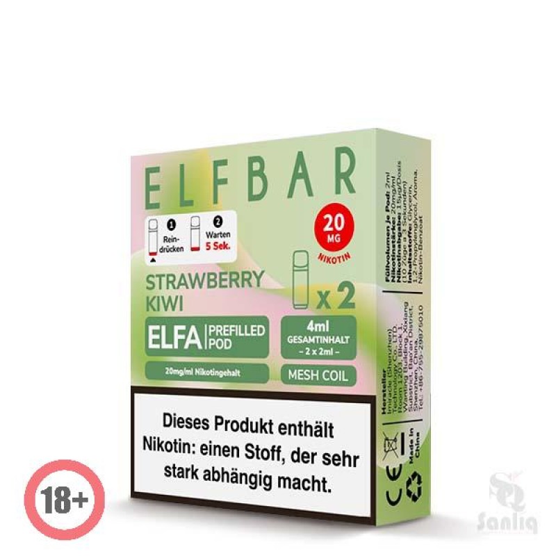 Elfbar ELFA CP Prefilled Pod - Strawberry Kiwi 20mg