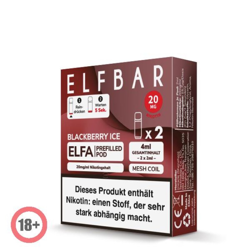 Elfbar ELFA CP Prefilled Pod - Blackberry Ice 20mg