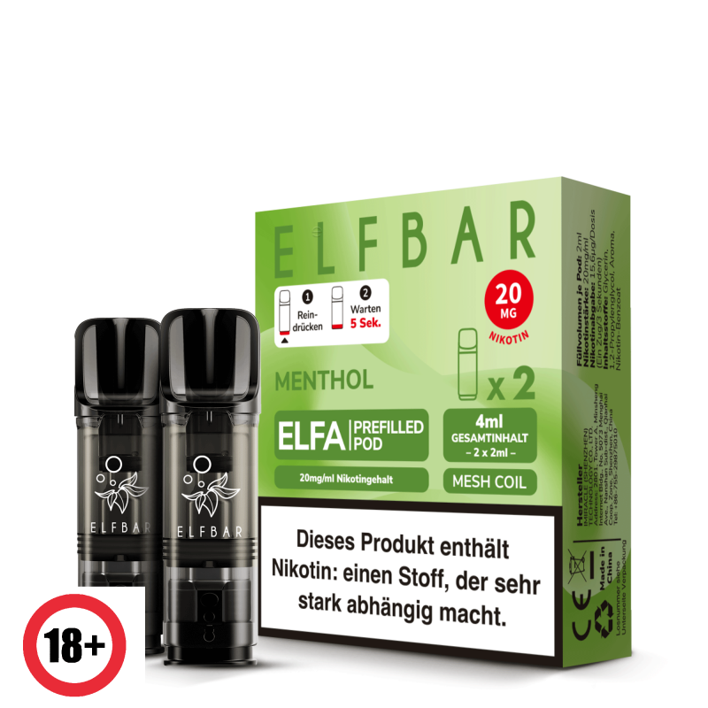 Elfbar ELFA CP Prefilled Pod - Menthol 20mg