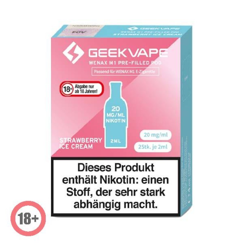 Geek Vape Wenax M1 Pod Strawberry Ice Cream 20mg/m...