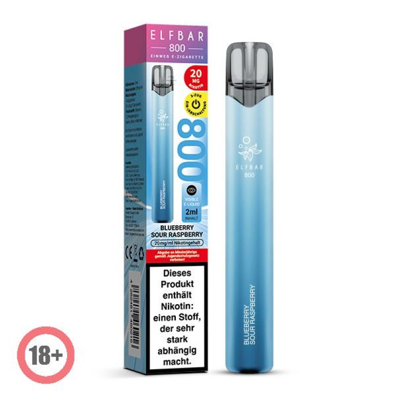 Elfbar 800 Einweg E-Zigarette - Blueberry Sour Raspberry 20mg