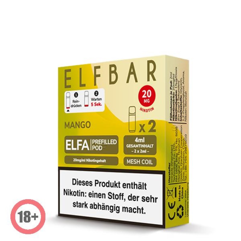Elfbar ELFA CP Prefilled Pod - Mango 20mg
