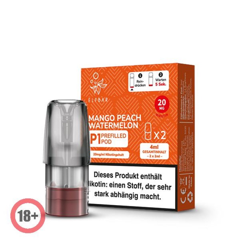 Elfbar Mate500 P1 Pod - Mango Peach Watermelon