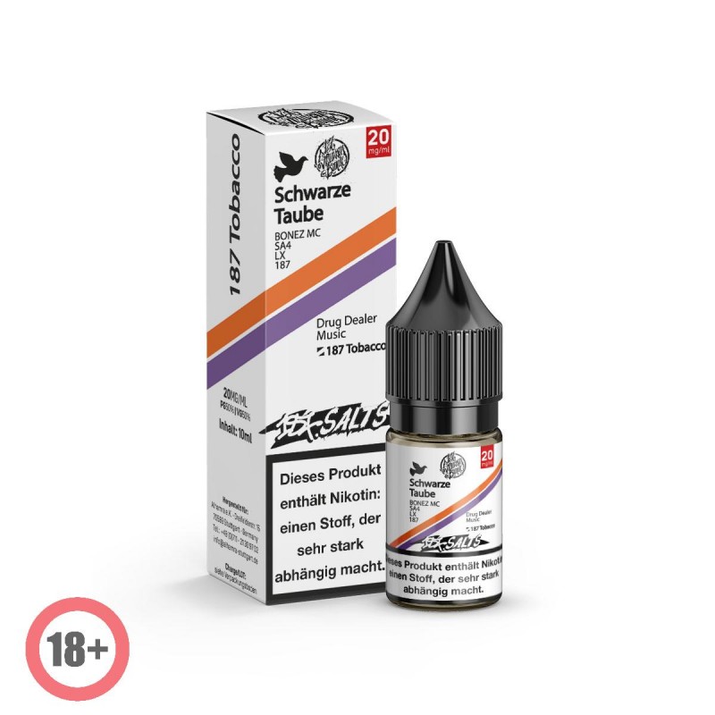 187 Straßenbande Nikotinsalz Liquid - Schwarze Ta...