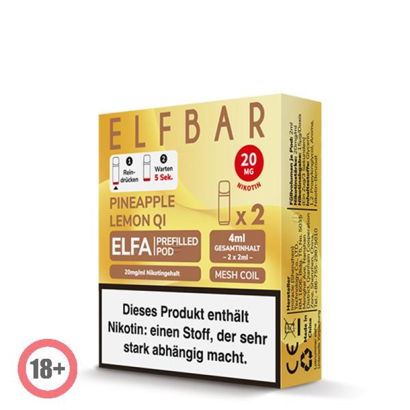 Elfbar ELFA CP Prefilled Pod - Pineapple Lemon QI 20mg