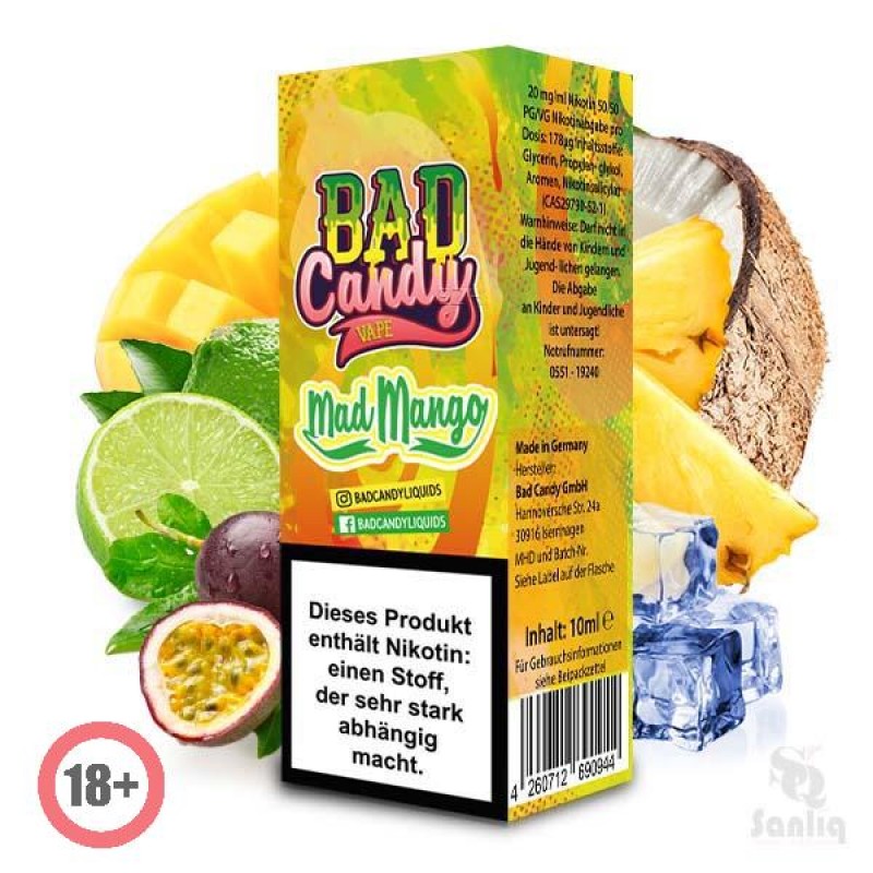 Bad Candy Mad Mango Nikotinsalz Liquid 10ml 10mg