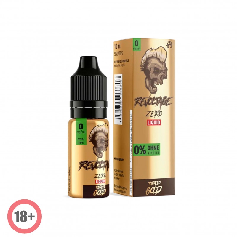 Revoltage Tobacco Gold Liquid 10ml 0mg