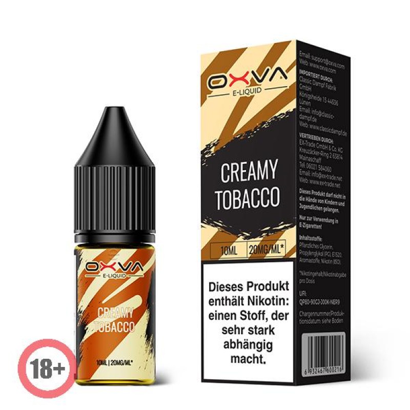 Oxva Creamy Tobacco Nikotinsalz Liquid 10ml 20mg