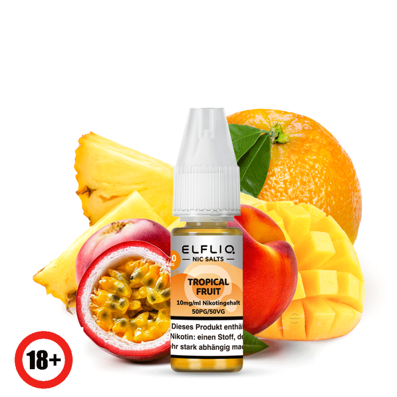 Elfbar Elfliq Tropical Fruit Nikotinsalz Liquid 10...