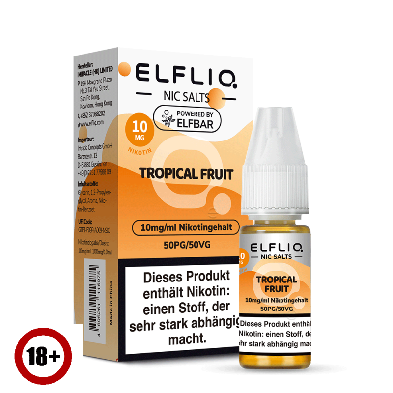 Elfbar Elfliq Tropical Fruit Nikotinsalz Liquid 10ml 10mg