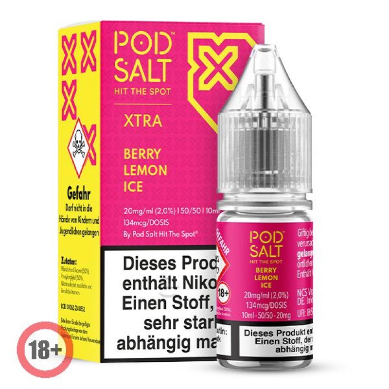 Pod Salt XTRA Berry Lemon Ice Nikotinsalz Liquid 10ml 20mg