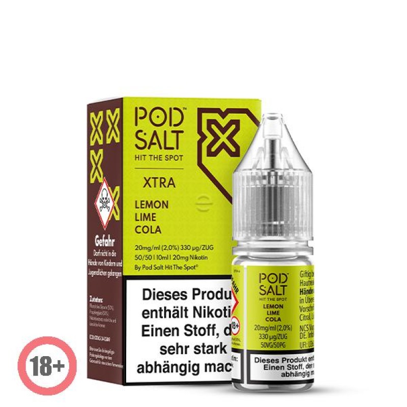 Pod Salt XTRA Lemon Lime Cola Nikotinsalz Liquid 10ml 10mg