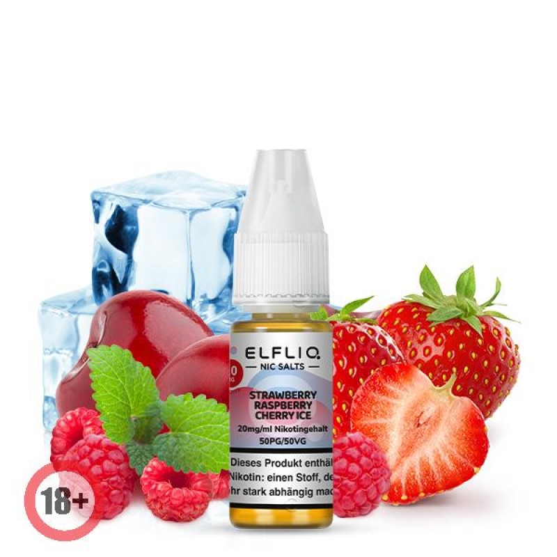 Elfbar Elfliq Strawberry Raspberry Cherry Ice Niko...