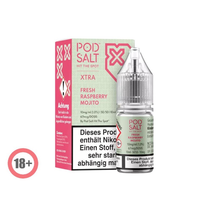 Pod Salt XTRA Fresh Raspberry Mojito Nikotinsalz Liquid 10ml 10mg