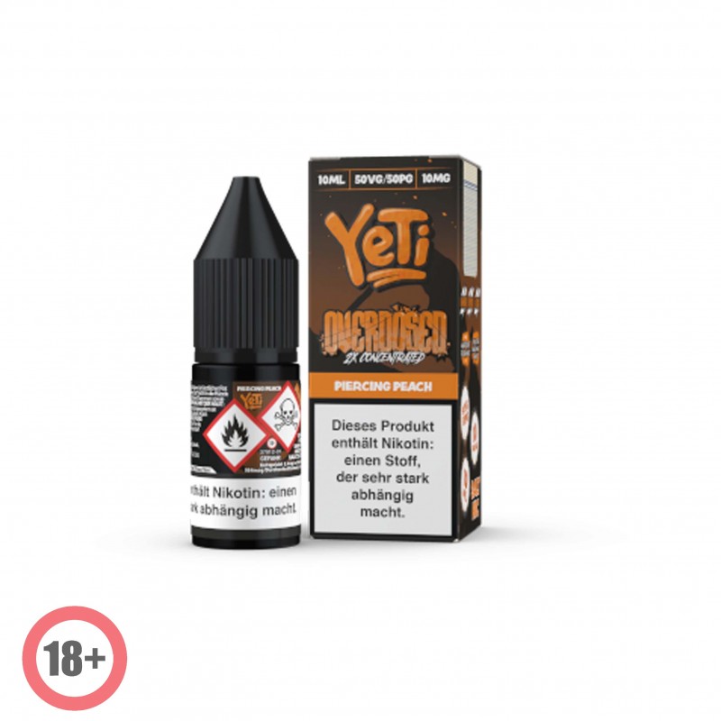 Yeti Overdosed Piercing Peach Nikotinsalz Liquid 1...