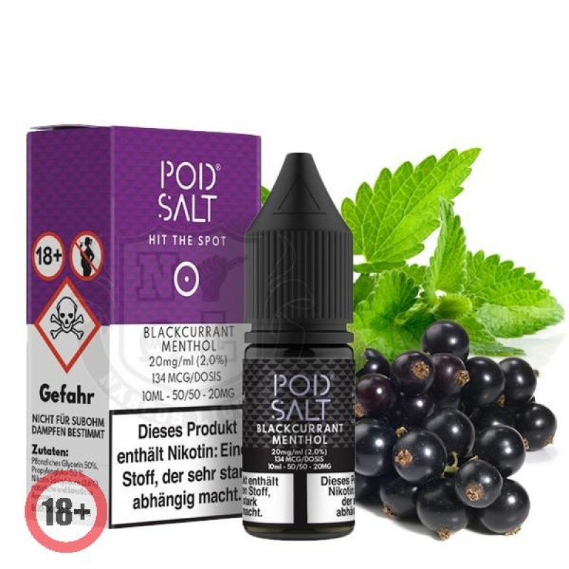 Pod Salt Blackcurrant Menthol Nikotinsalz Liquid 1...