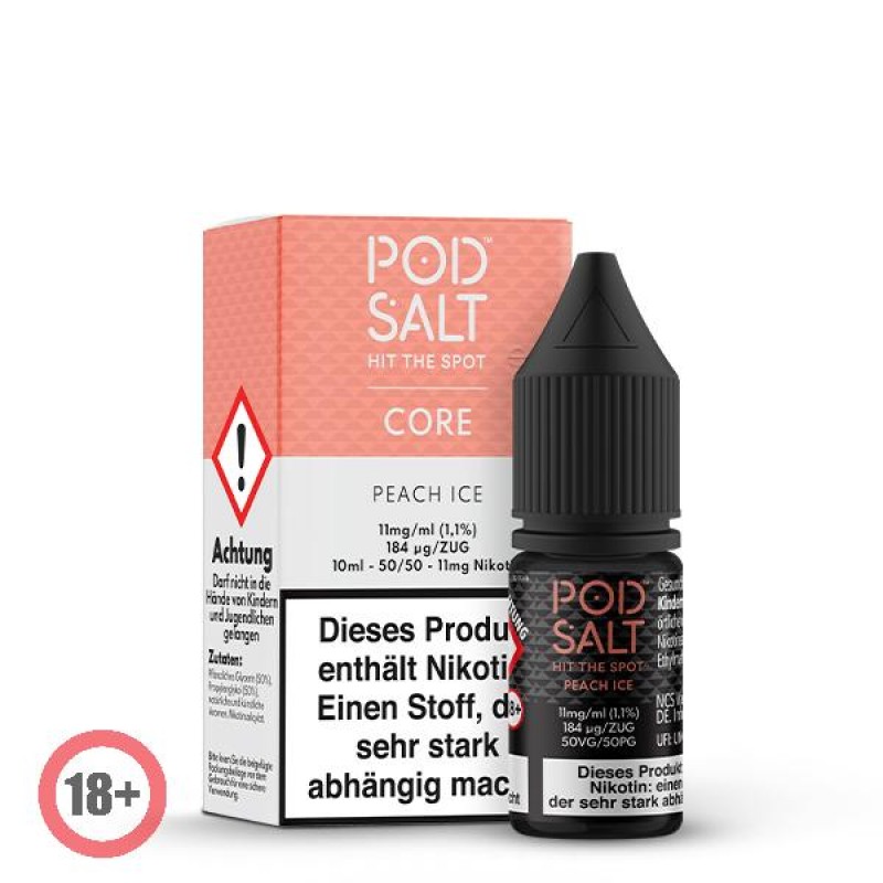 Pod Salt Core Peach Ice Nikotinsalz Liquid 10ml 11mg