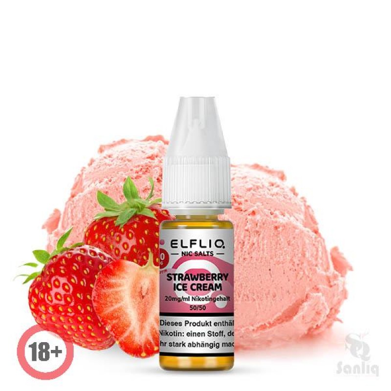 Elfbar Elfliq Strawberry Ice Cream Nikotinsalz Liq...