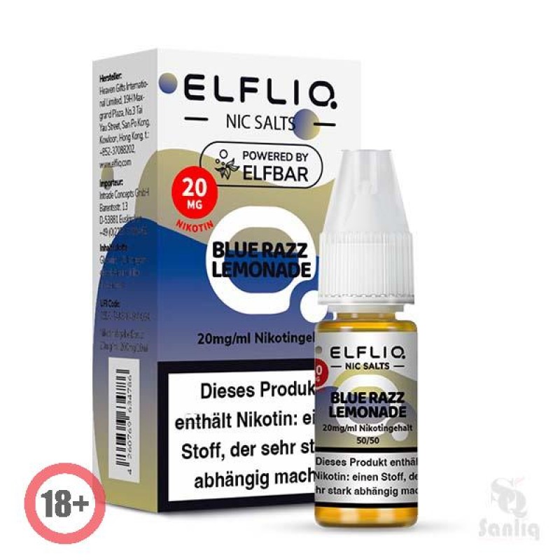Elfbar Elfliq Blue Razz Lemonade Nikotinsalz Liquid 10ml 20mg