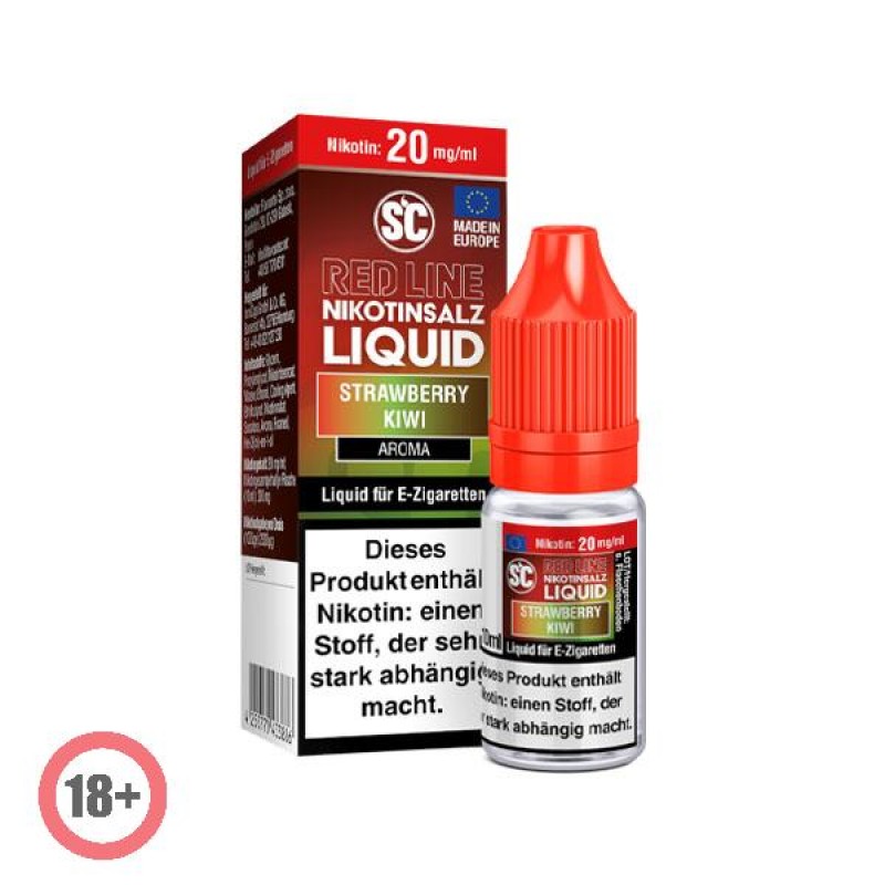 SC RED LINE Strawberry Kiwi Nikotinsalz Liquid 10m...