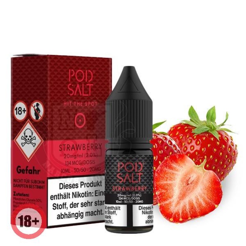 Pod Salt Strawberry Nikotinsalz Liquid 10ml 20mg
