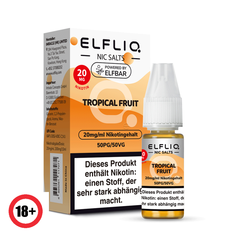 Elfbar Elfliq Tropical Fruit Nikotinsalz Liquid 10ml 20mg
