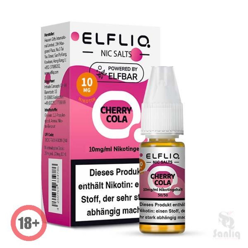 Elfbar Elfliq Cherry Cola Nikotinsalz Liquid 10ml 10mg