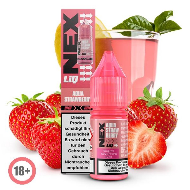 Pod Salt Nexliq Aqua Strawberry Liquid 10ml 0mg