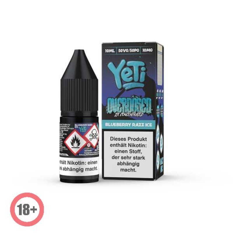 Yeti Overdosed Blueberry Razz Ice Nikotinsalz Liqu...