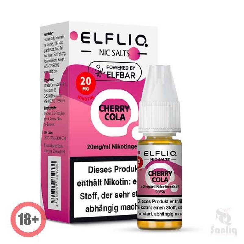 Elfbar Elfliq Cherry Cola Nikotinsalz Liquid 10ml 20mg