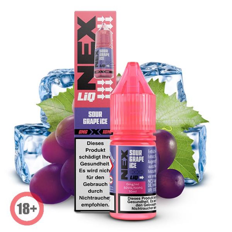 Pod Salt Nexliq Sour Grape Ice Liquid 10ml 0mg