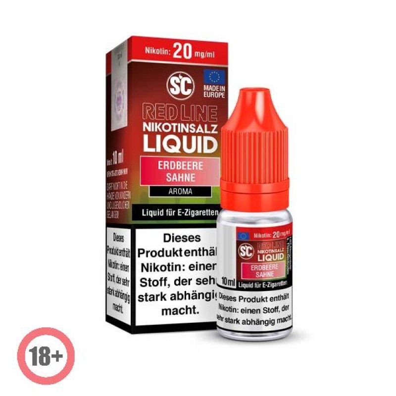 SC RED LINE Erdbeere Sahne Nikotinsalz Liquid 10ml...