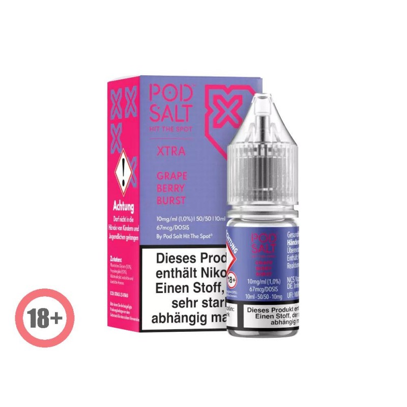 Pod Salt XTRA Grape Berry Burst Nikotinsalz Liquid 10ml 10mg