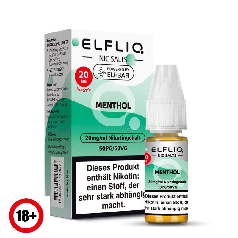 Elfbar Elfliq Menthol Nikotinsalz Liquid 10ml 20mg