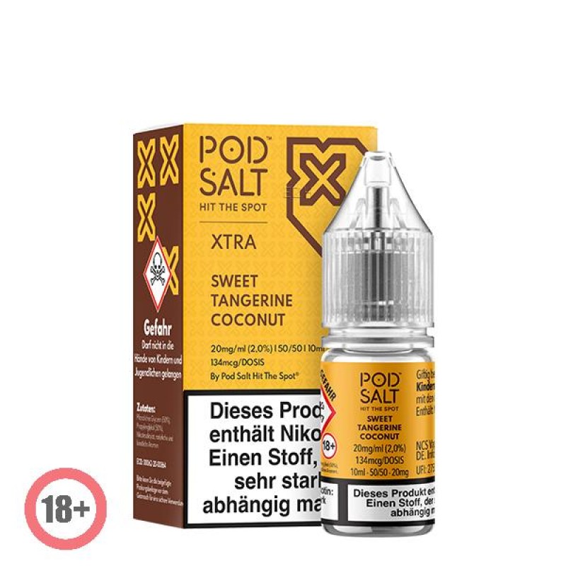 Pod Salt XTRA Sweet Tangerine Coconut Nikotinsalz Liquid 10ml 20mg